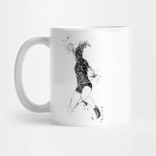 Handball Player Girl Hits The Ball Mug